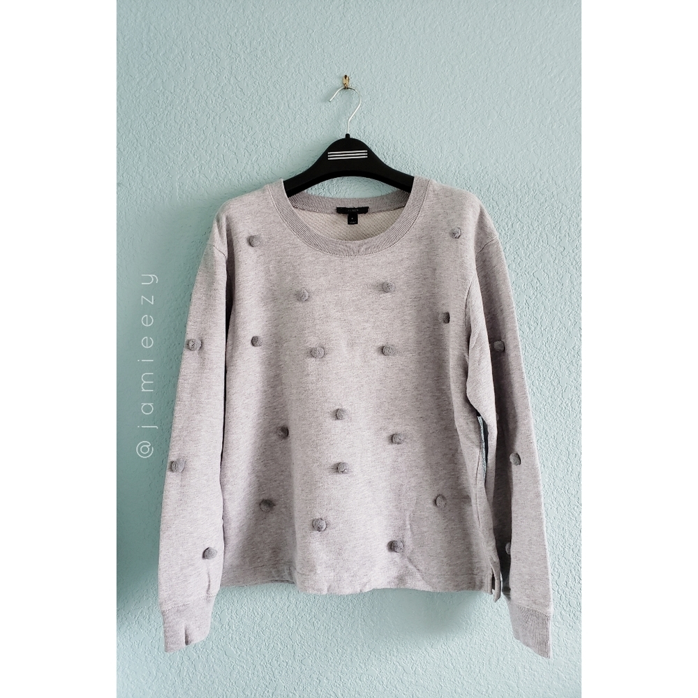 J.Crew | Pom Pom Crew Neck Sweatshirt